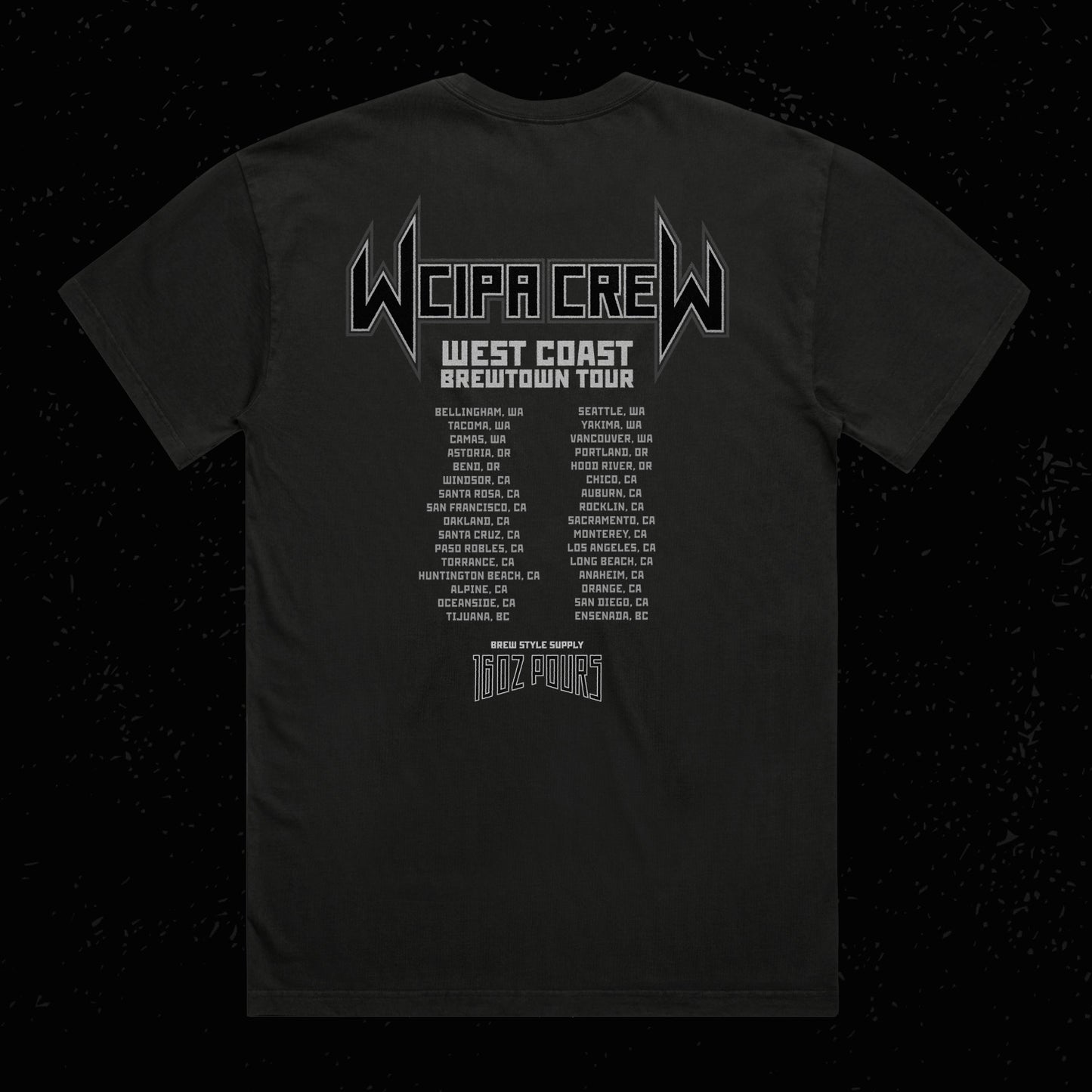 WCIPA Crew - Faded Black - Heavy Tee