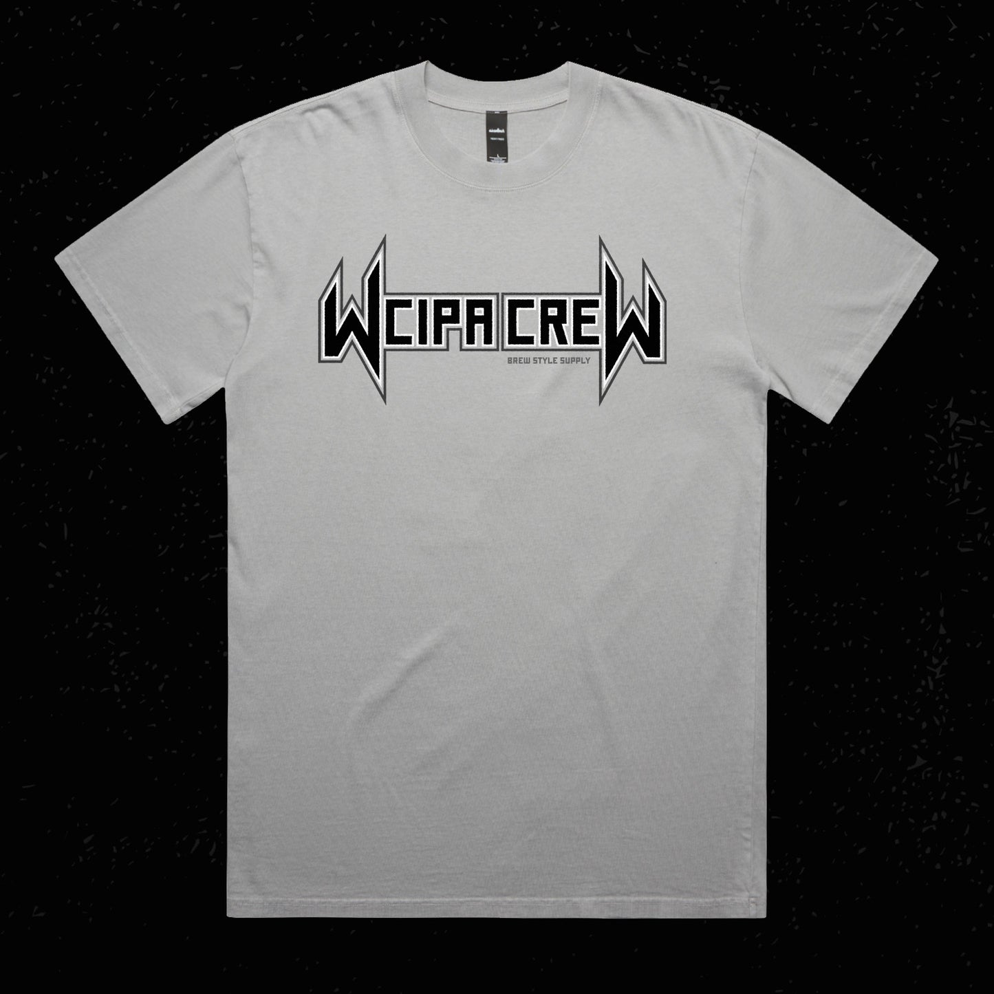 WCIPA Crew - Faded Black - Light Grey Tee