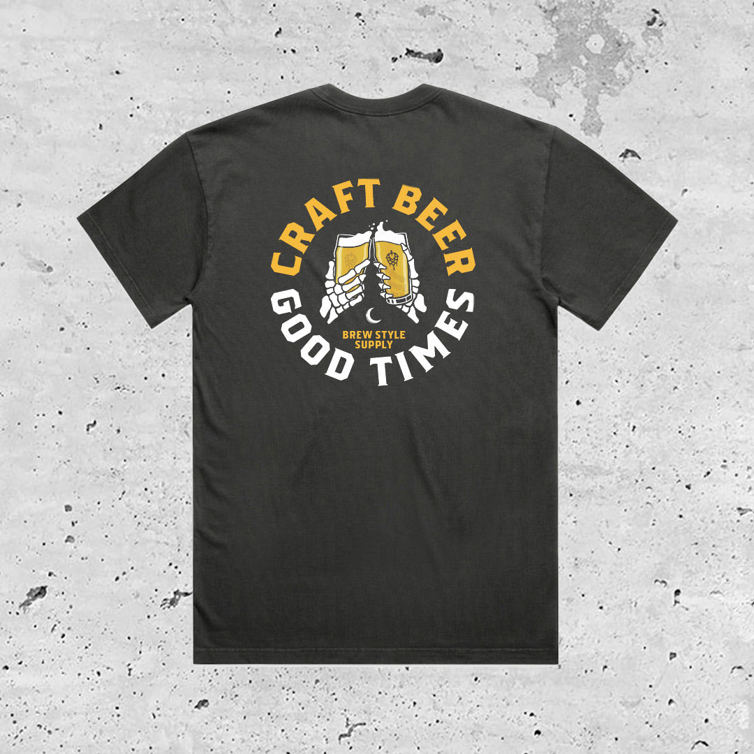 Craft Beer Good Times - Charcoal -  Heavy Tee