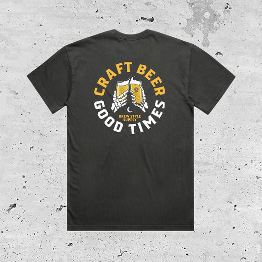 Craft Beer Good Times - Charcoal -  Heavy Tee