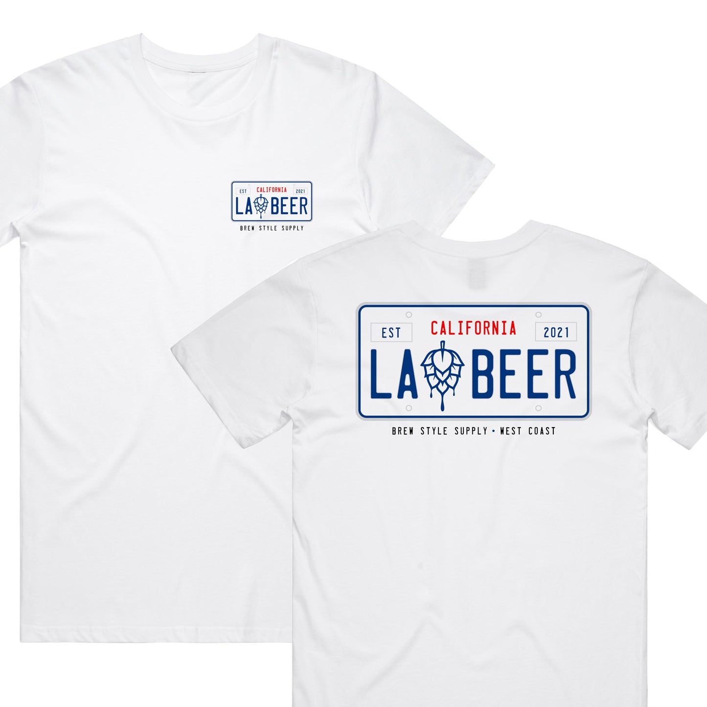 LA BEER - White - Medium Weight - Premium fit