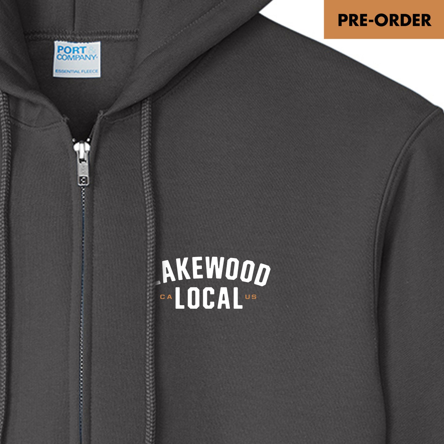 Lakewood Local - Mens - Zip Hoodie - Gray