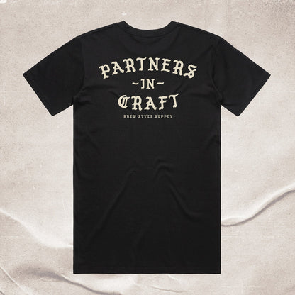 Partners In Craft - Cream logo - Medium Weight - Premium Fit