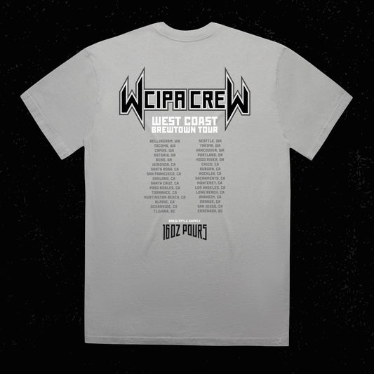 WCIPA Crew - Faded Black -  Light Grey Tee