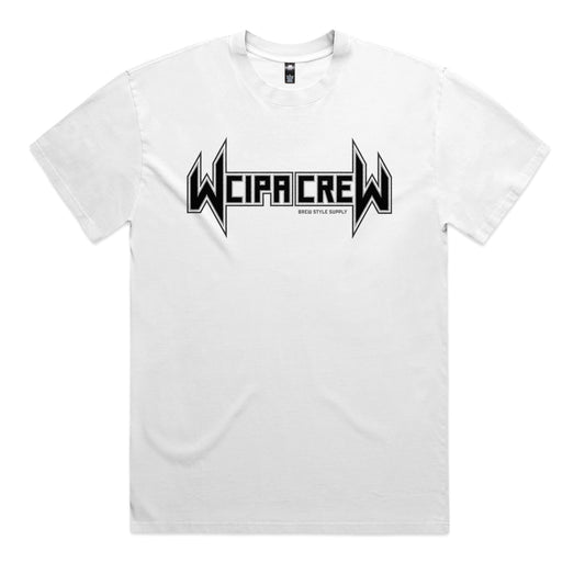 WCIPA Crew - Faded Black - White Tee