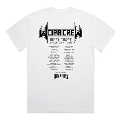WCIPA Crew - Faded Black - White Tee
